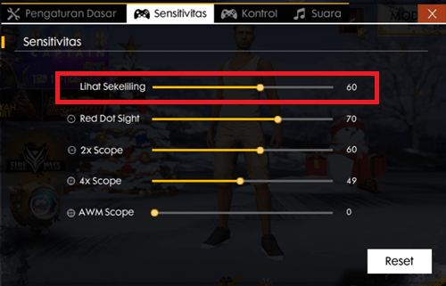 setting kontrol auto aim