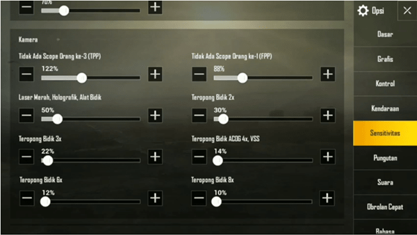 setting kamera pubg