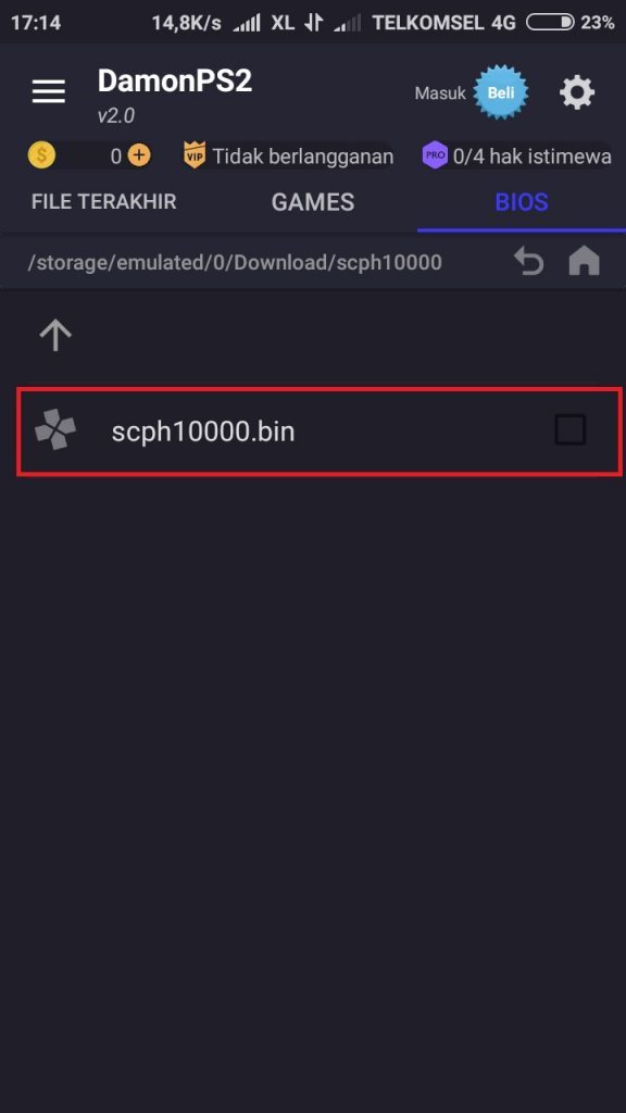 Bios Main PS2 di Android
