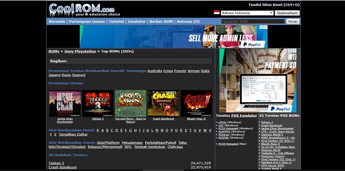 Coolrom situs download game PSP