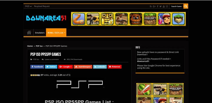 DownArea51 situs download game PSP