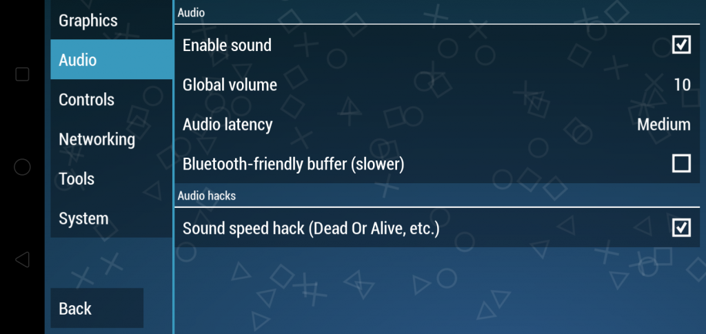 ppsspp setting audio lancar