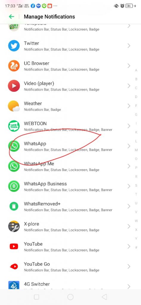 Cara mematikan Notifikasi pada WhatsApp