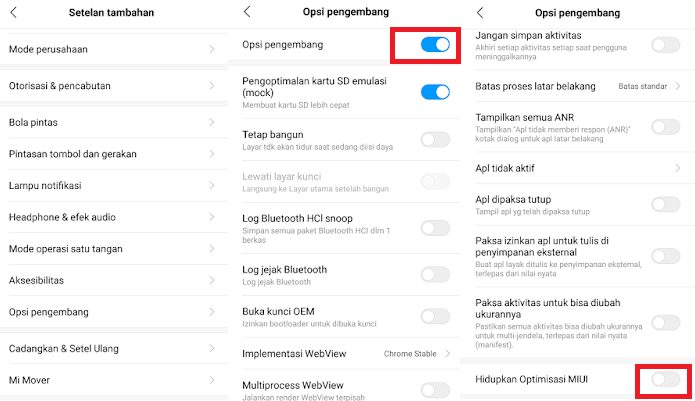 mengatasi Mobile Legend lag di HP Xiaomi