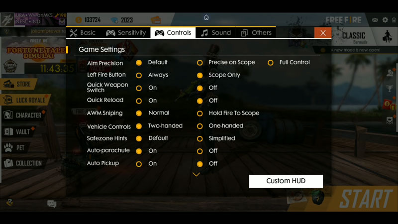 aim precision free fire