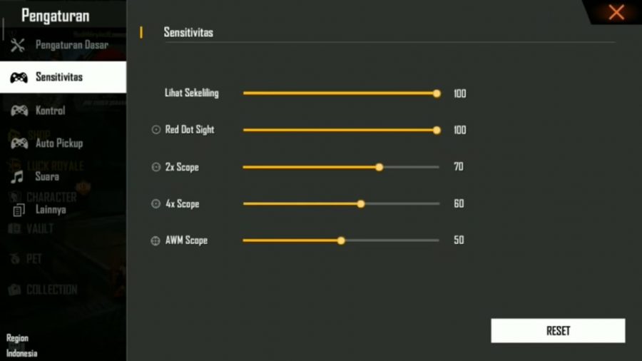 ff bnl setting