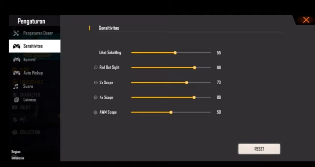 setting ff auto headshot