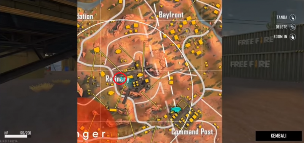 refinery free fire tempat camper