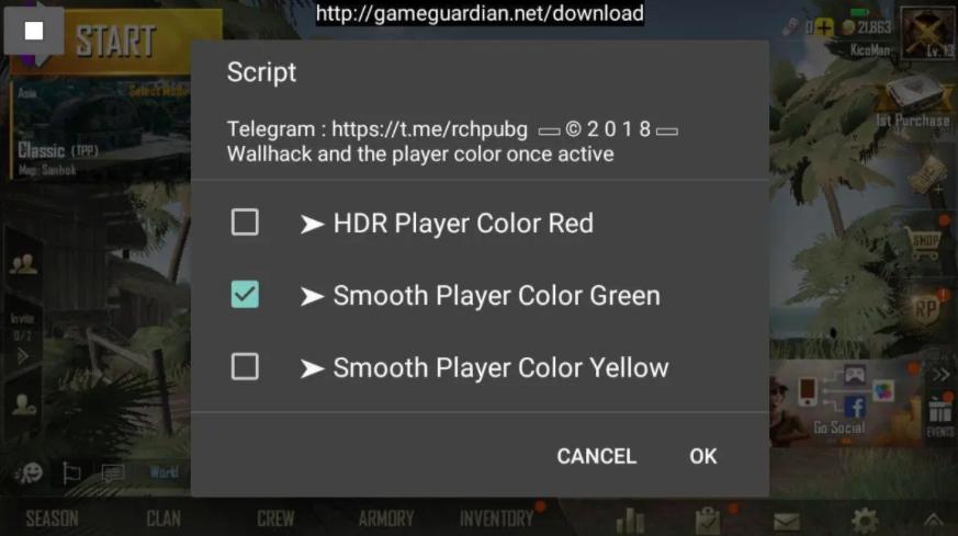 smooth player color green