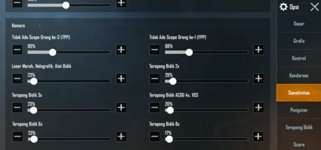 sensitivitas pubg mobile no gyro