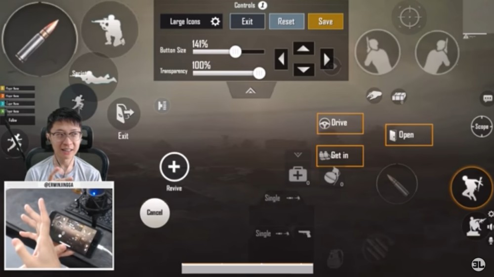 4 jari settingan Sensitivitas EJ Gaming PUBG Mobile