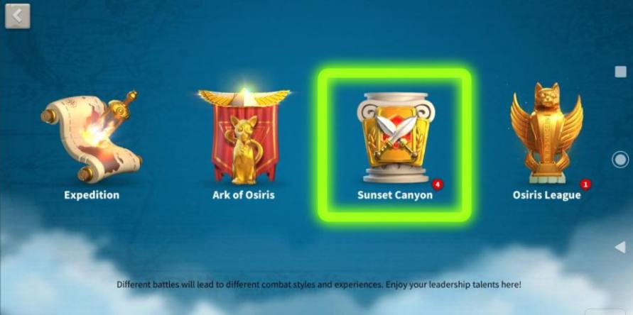 Sunset Canyon untuk Cara Leveling Commander Rise Of Kingdom