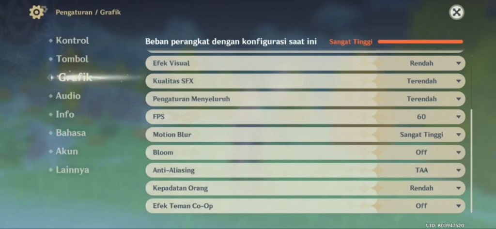 cara mengatasi lag dengan config 