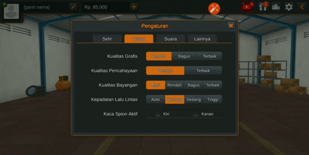 Setting Grafik Anti Lag Bus Simulator Indonesia