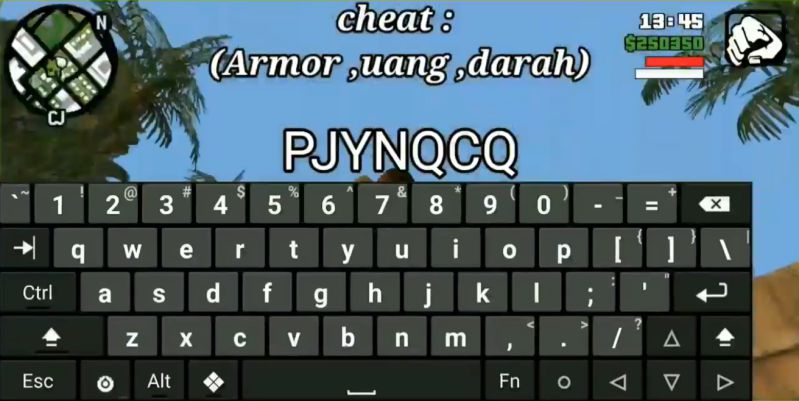 pjynqcq code gta sa android