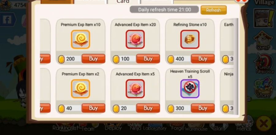 bug shop di ninja heroes