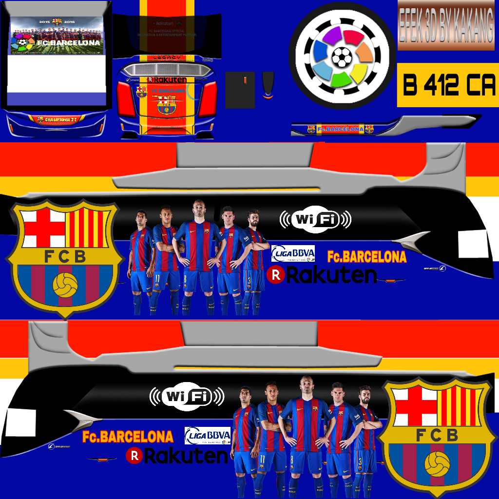 Mod & Livery Bussid Klub Sepakbola Barcelona