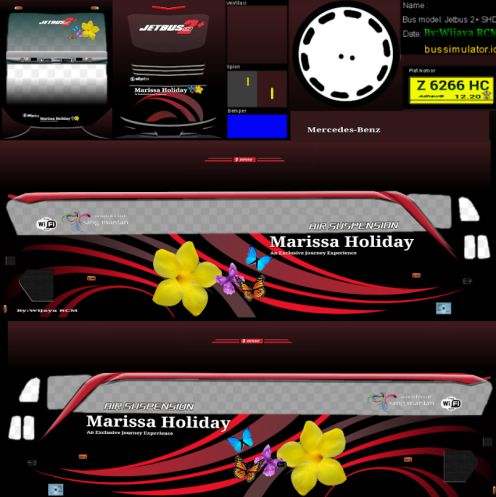 Download Livery Bus Bussid Marissa Holiday