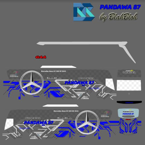 livery Bussid Pandawa 87 Jetbus 3+ shd