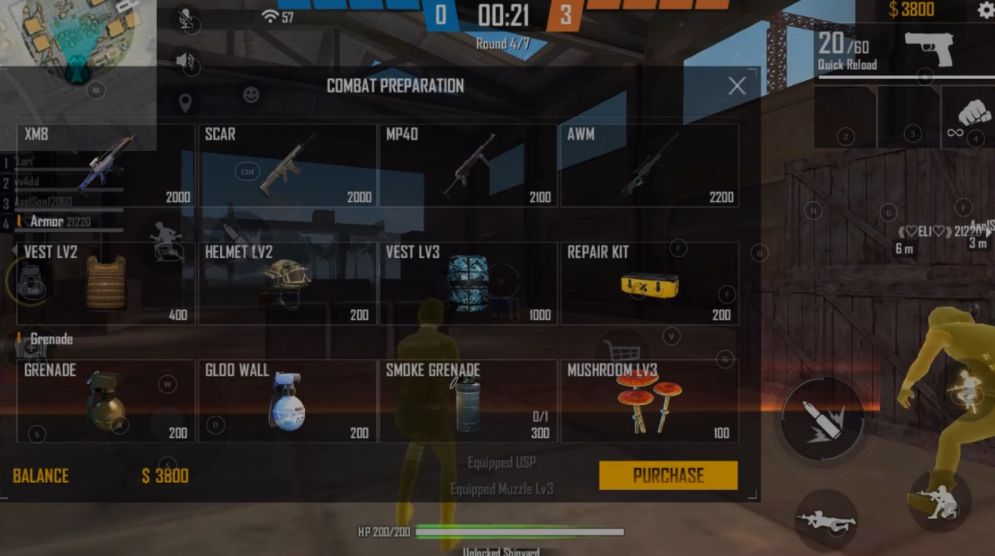 cara bermain CS di free fire