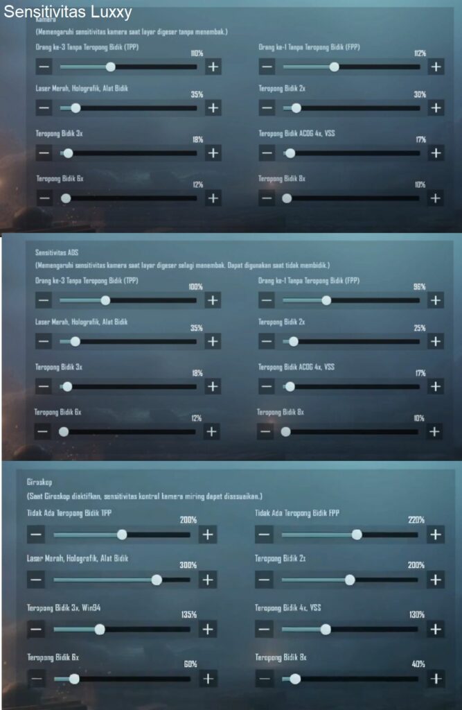 setting control ryzen pubg mobile