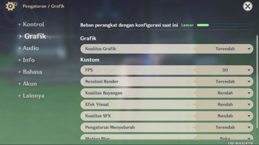 setting grafis