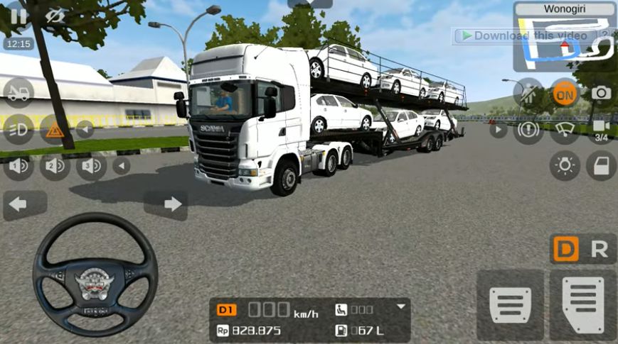 Trailer Scania Angkut mobil