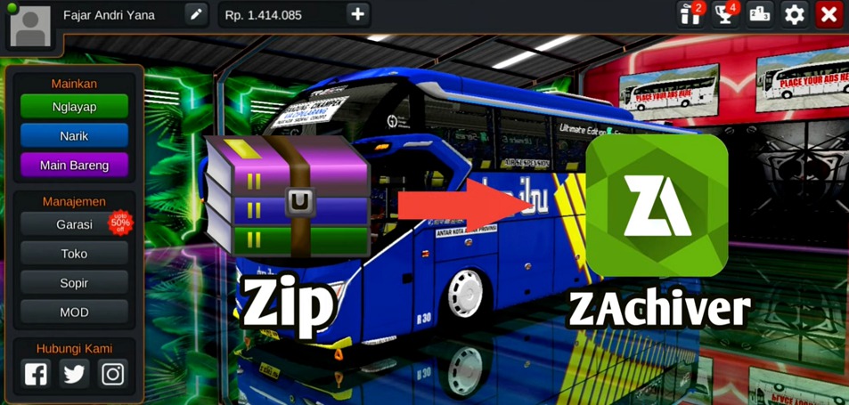 menginstal mod bussid