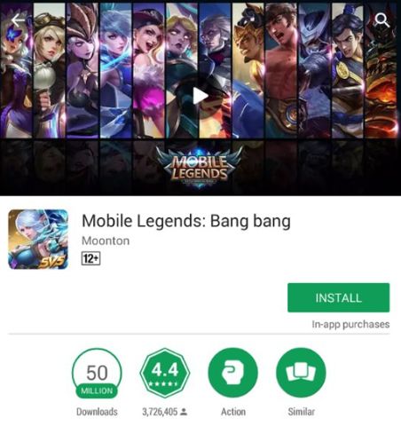 menginstal mobile legends
