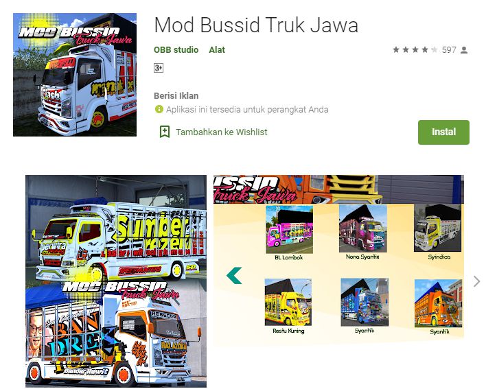 download mod bussid truck