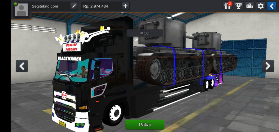 Mod Bussid Truck kontainer