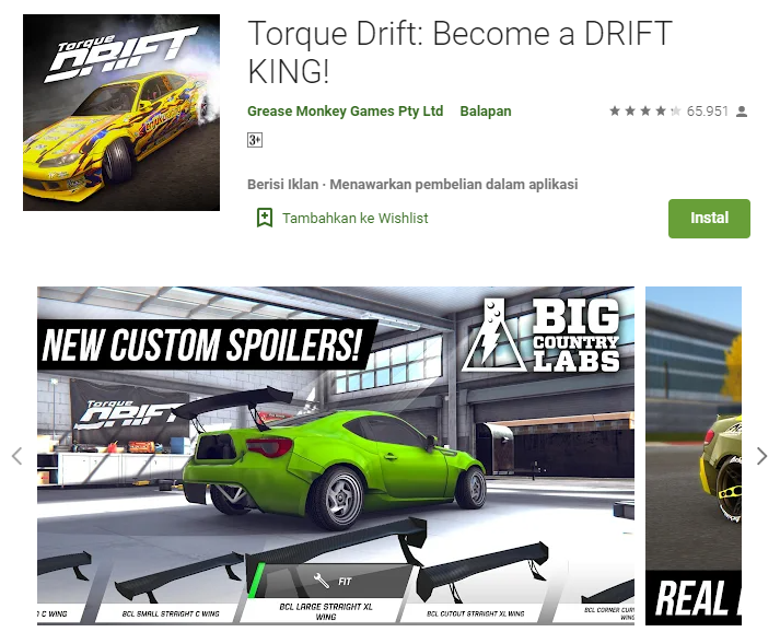 game balapan android