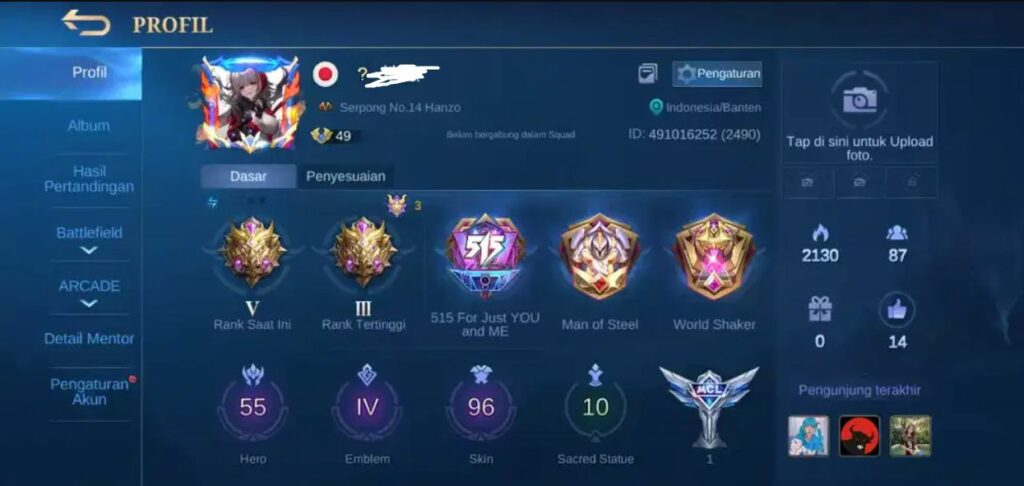 akun ml sultan gratis