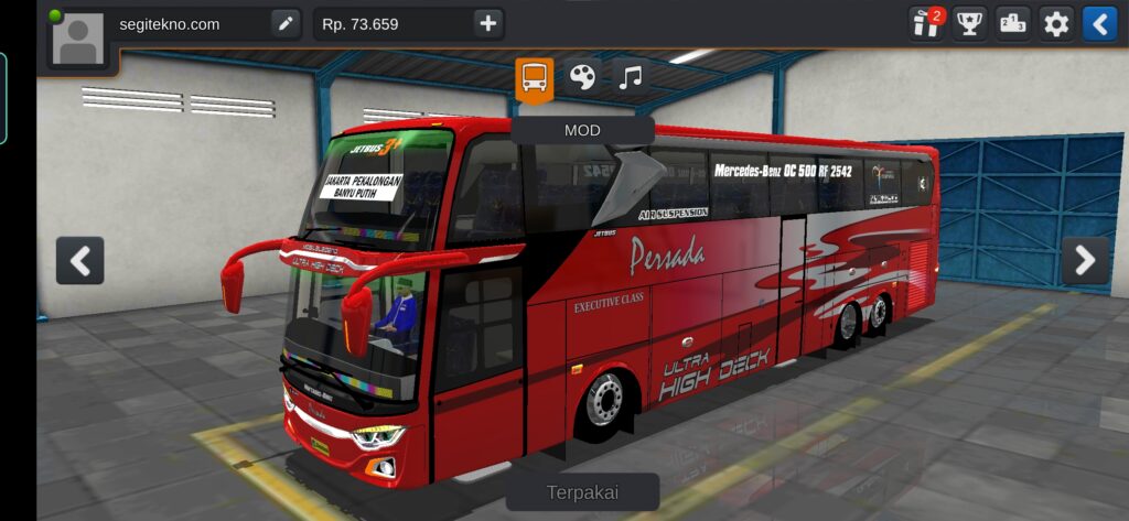Mod bussid full strobo Bus Persada