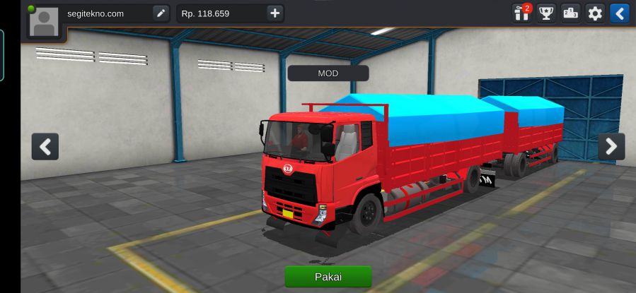 Mod Bussid Truck Gandeng UD Quester