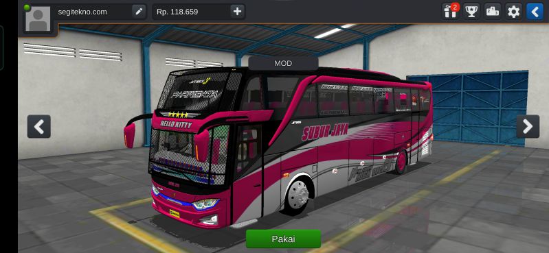 Mod Bussid Subur Jaya JB2+ Tameng
