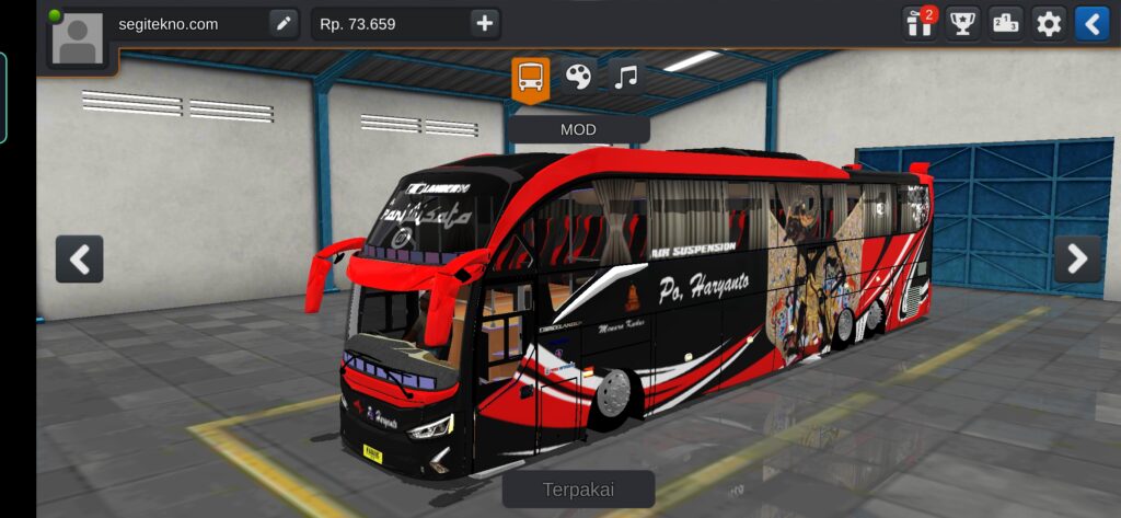 Mod bussid full strobo PO. Haryanto