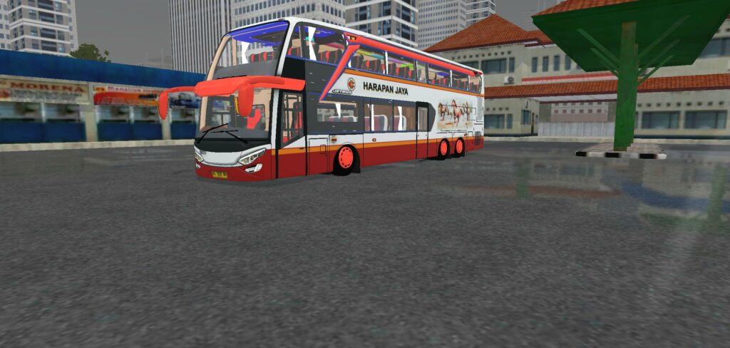 Mod bussid full strobo Bus Harapan Jaya
