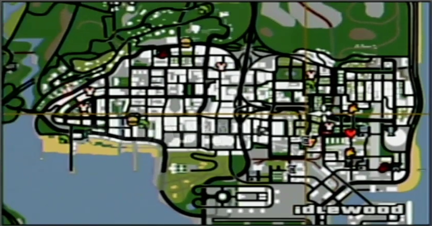 Map Los Santos Idlewood GTA SA PS2