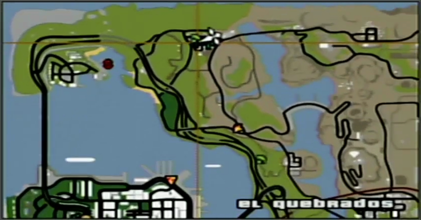 Map Las Venturas El Quebrados GTA SA PS2