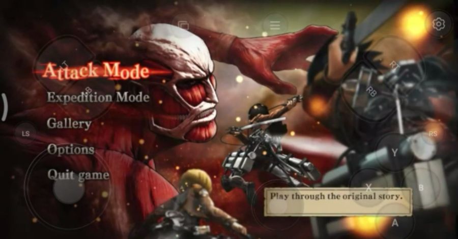 UI menu Game AOT WIngs Of Freedom