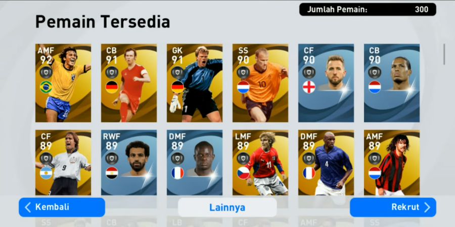 Pemain Legends PES Mobile 