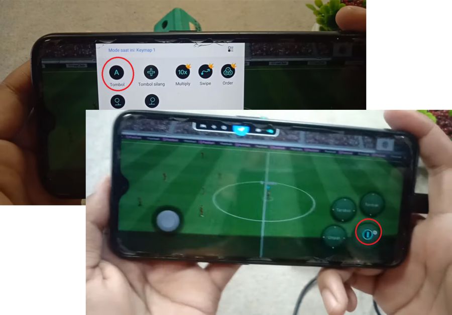 Cara Main PES Mobile Menggunakan Stik Tahap 1