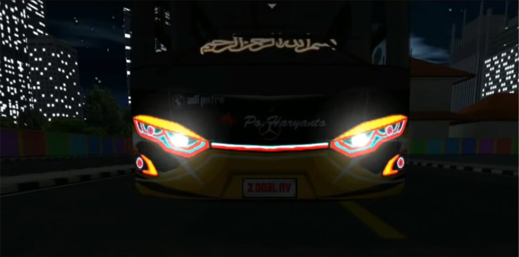Lampu Bus Simulator Indonesia Kuning Merah Biru