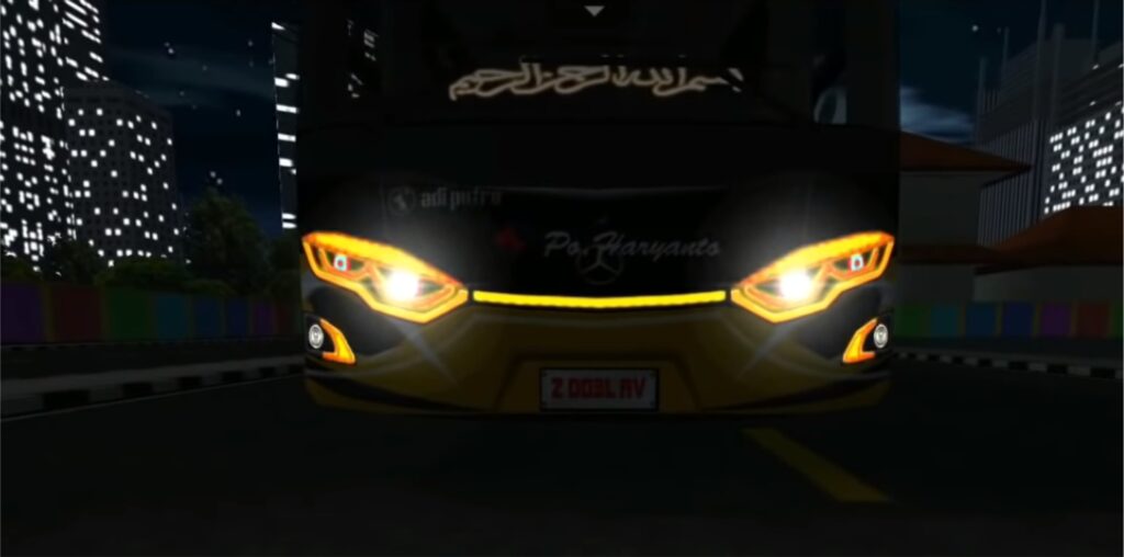 Kodename Bussid Lampu JBHD Kuning Jingga