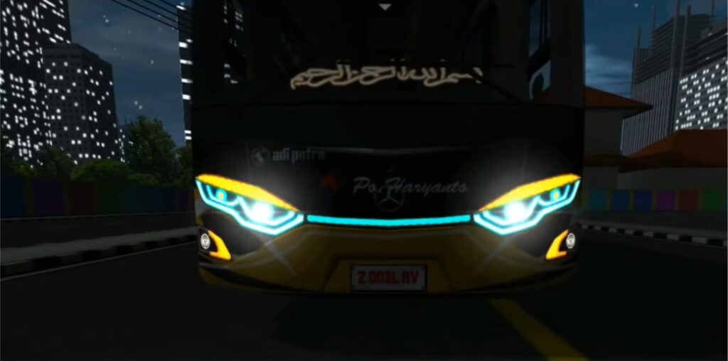 Kodename Bussid Lampu JBHD Kuning Biru Muda