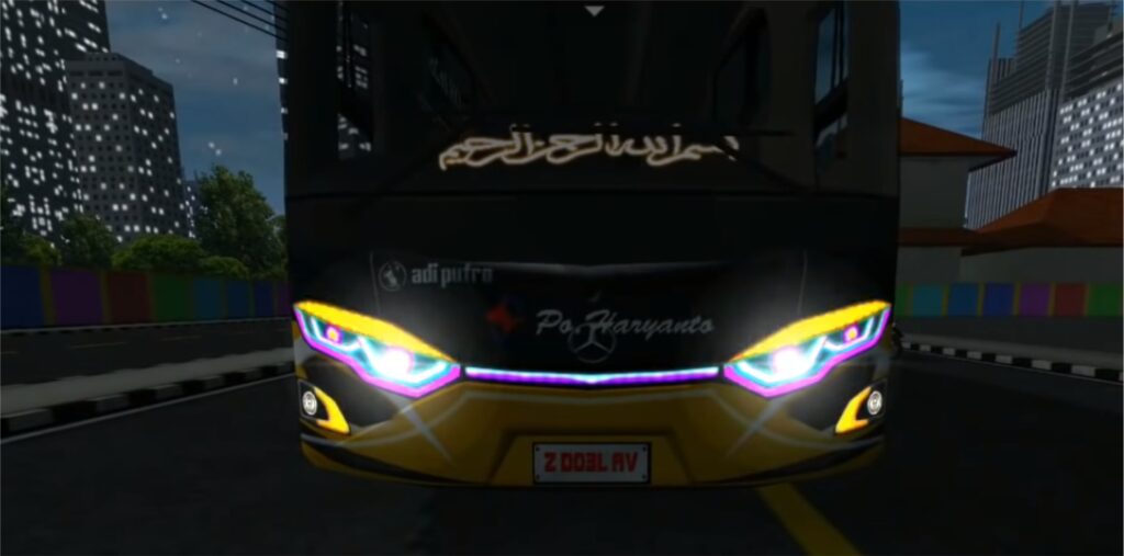 Kodename Bussid Lampu JBHD Kuning Biru Ungu