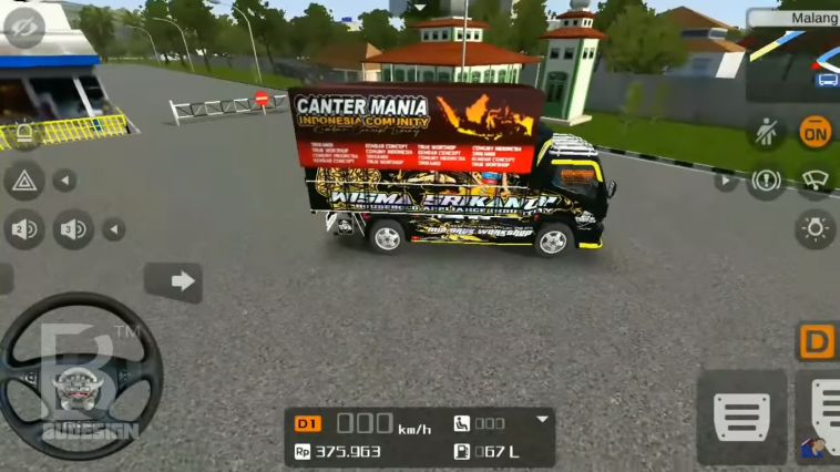 Tampilan Kodename Bussid Canter Srikandi Di Dalam Game
