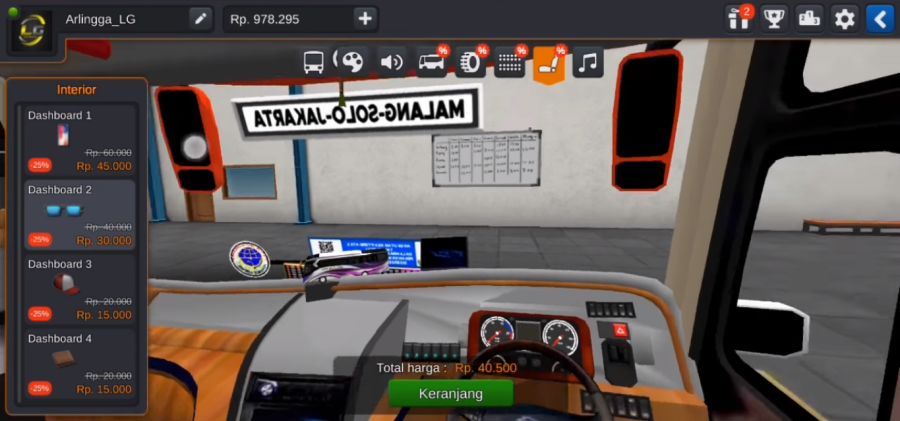 Tampilan Interior Kodename Bussid JB3+ SDD
