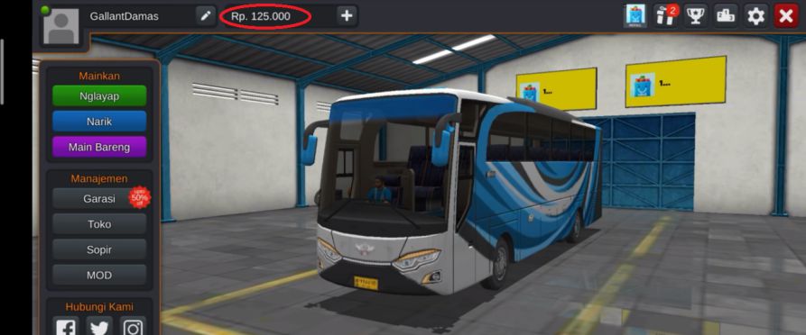 Jumlah Uang Sebelum Memakai Cara Bug Uang Di Bussid
